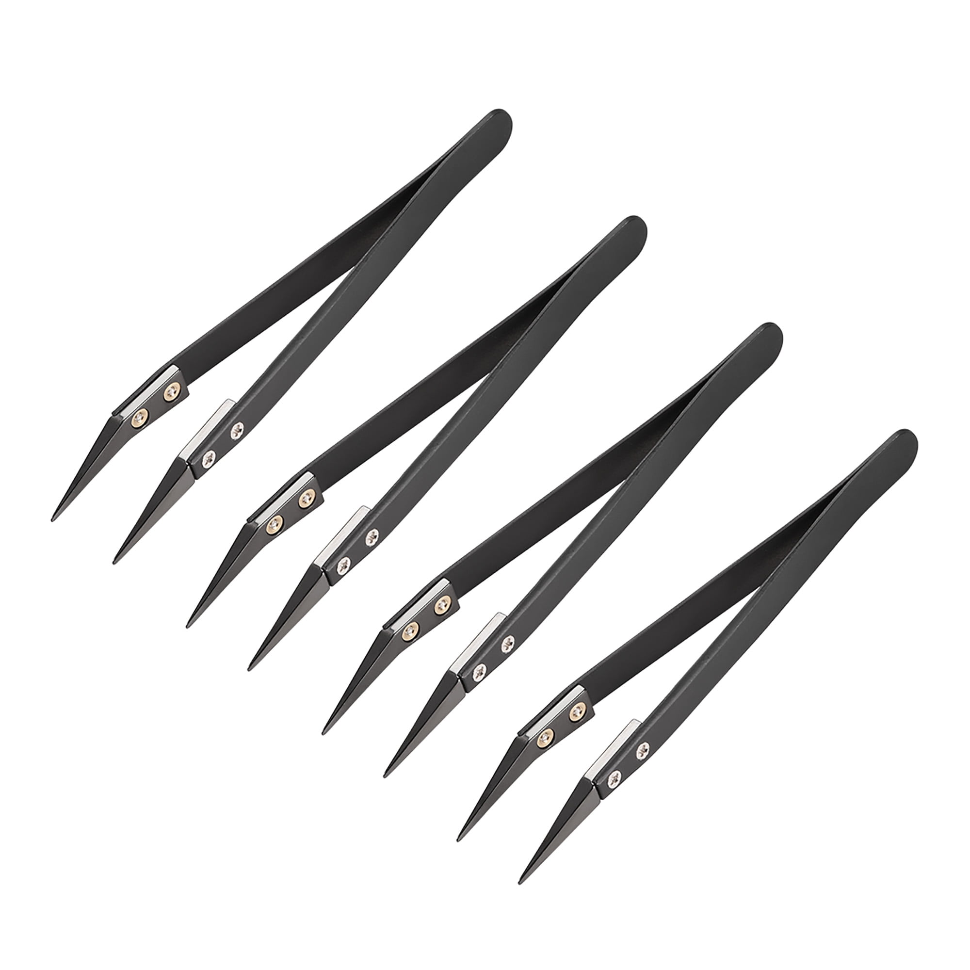 Precision Ceramic Tweezers NonConductive AntiStatic Small Curved