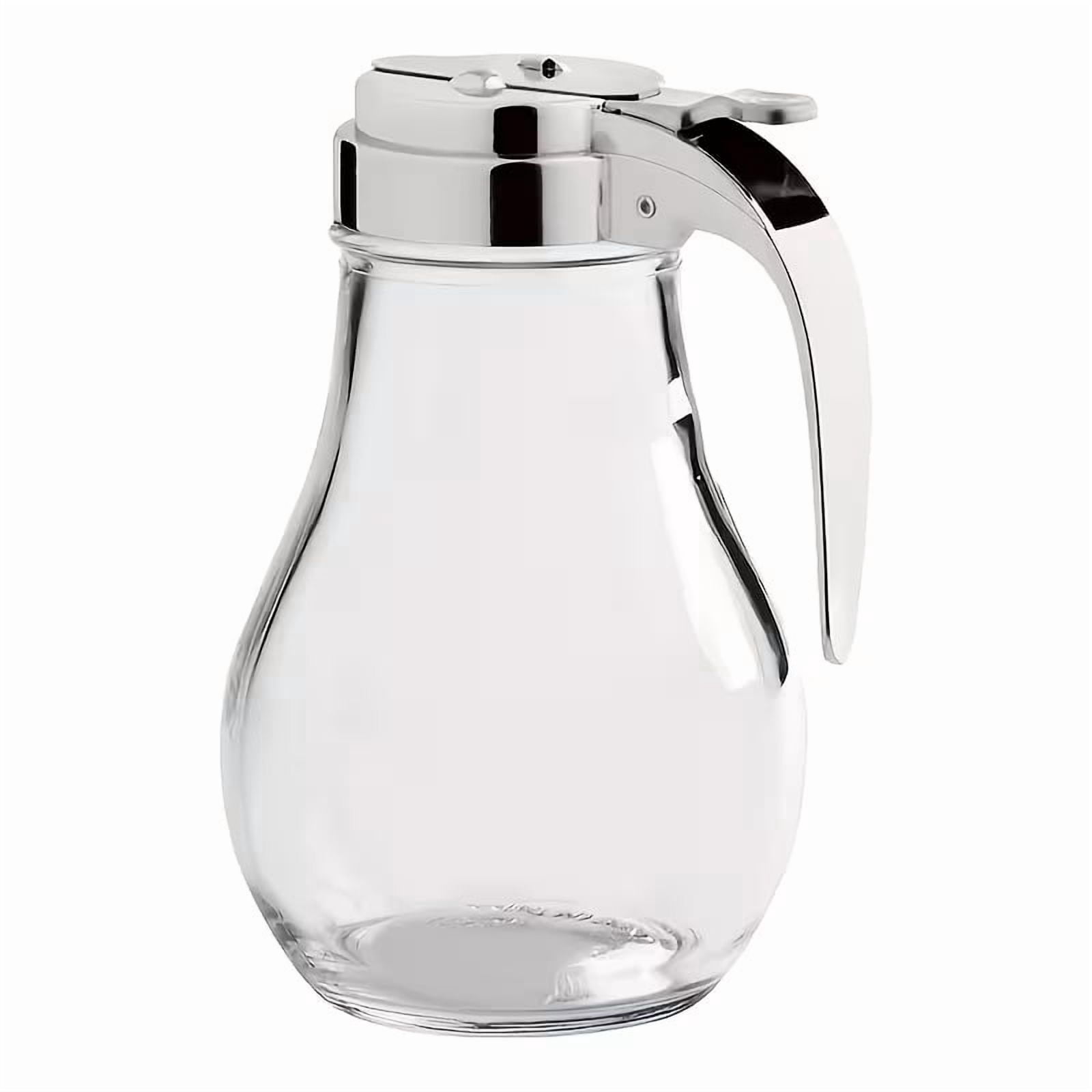 Precision Control Glass Syrup Dispenser - 6.76oz Non-Electric Design for Honey, Maple Syrup, Salad Dressing, Soy Sauce, and Olive Oil