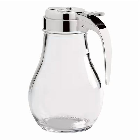 Precision Control Glass Syrup Dispenser - 6.76oz Non-Electric Design for Honey, Maple Syrup, Salad Dressing, Soy Sauce, and Olive Oil