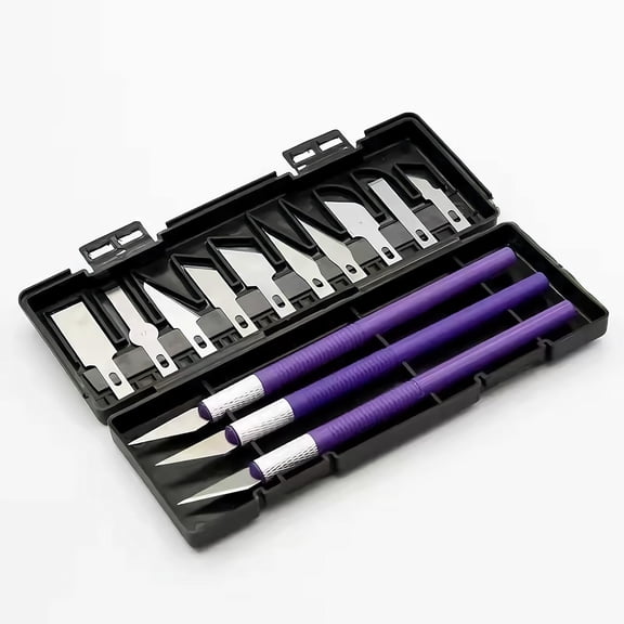 Precision Craft Knife Kit, Hobby Utility Art Exacto Knife Set, Architecture Modeling, Scrapbooking, Felt&Wood&Leather Working-Stencil, DIY Art Work Cutting 13pack