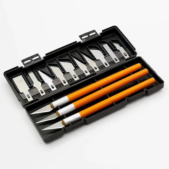 Precision Craft Knife Kit, Hobby Utility Art Exacto Knife Set, Architecture Modeling, Scrapbooking, Felt&Wood&Leather Working-Stencil, DIY Art Work Cutting 13pack