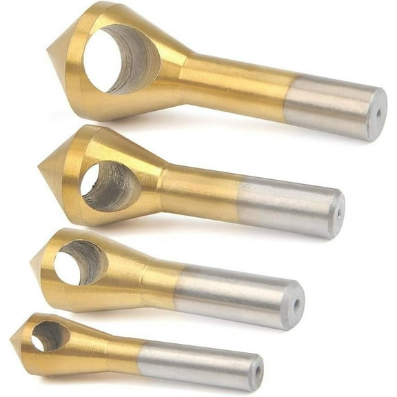 Innovative Drilling Solutions, Titanium Coated Countersink Chamfer Tools, Deburring Tool Set For Metal Wood, Drill Bits Offering High Precision And Clarity