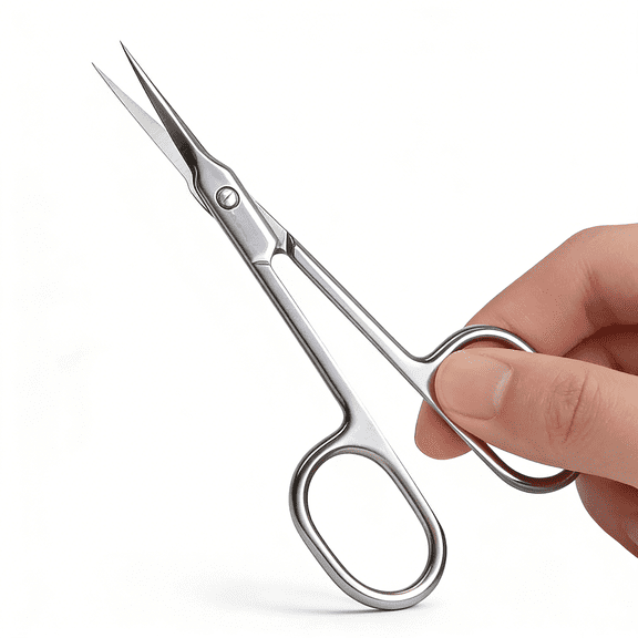 Precision Cuticle & Beauty Scissors - Ultra-Fine Curved Tips for Professional Grooming