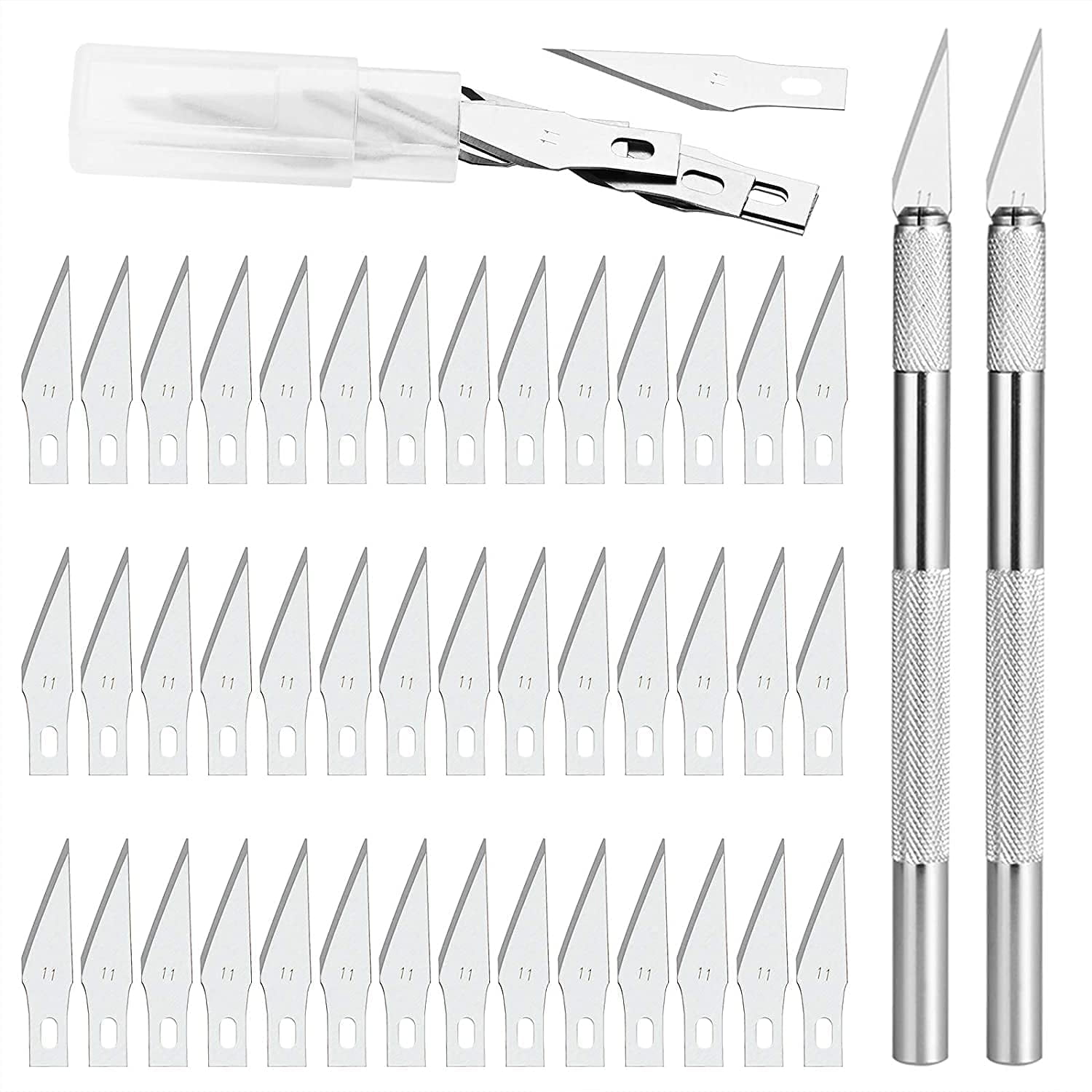 Precision Craft Knife Set 10 Pack - Professional Razor Sharp Knives with  Safety Cap for Art, Hobby, Scrapbooking, Stencil