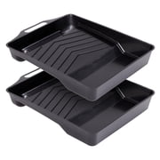 Precision Defined Paint Trays 11-Inch, Paint Roller Trays Set 2-Pack, Plastic Paint Pan for 11-Inch Roller Brushes, Painting Tray for Painting with Deep Paint Pocket, Disposable Paint Tray