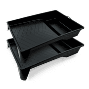 Precision Defined Plastic Paint Tray Liner with Sturdy Legs & Deep Paint Pocket 9, 2-Pack