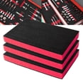 thumbnail image 1 of Precision Defined Tool Box Foam - Protective Inserts for Cases, Polyethylene Tool Foam for Cases, Cushion Insert for Toolboxes - 18" Black/Red (3 pack), 1 of 5