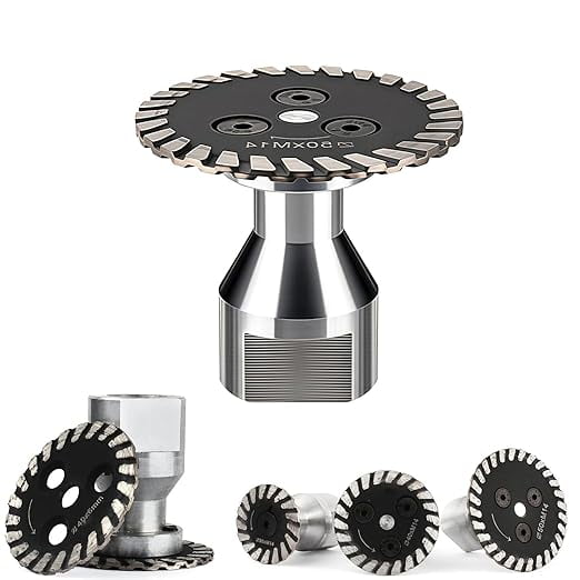 Precision Diamond Carving Wheel (40mm/50mm), 2026 Upgraded High-Density Diamond Blades with Removable & Reusable Flange, Stone Carving Tool for Granite Marble Ceramic Engraving