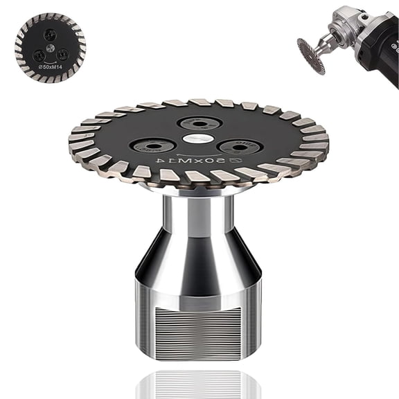 Precision Diamond Carving Wheel (40mm/50mm), High-Density Diamond Blade for Angle Grinder, Wet & Dry Use, Dry/Wet Cutting with Removable Flange for Granite, Marble, Ceramic (50mm,1PCS)