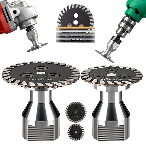 Precision Diamond Carving Wheel (40mm/50mm), High-Density Diamond Blade for Angle Grinder, Wet & Dry Use Metal Cutting Saw Tools for Tile Granite Marble Ceramic Porcelain