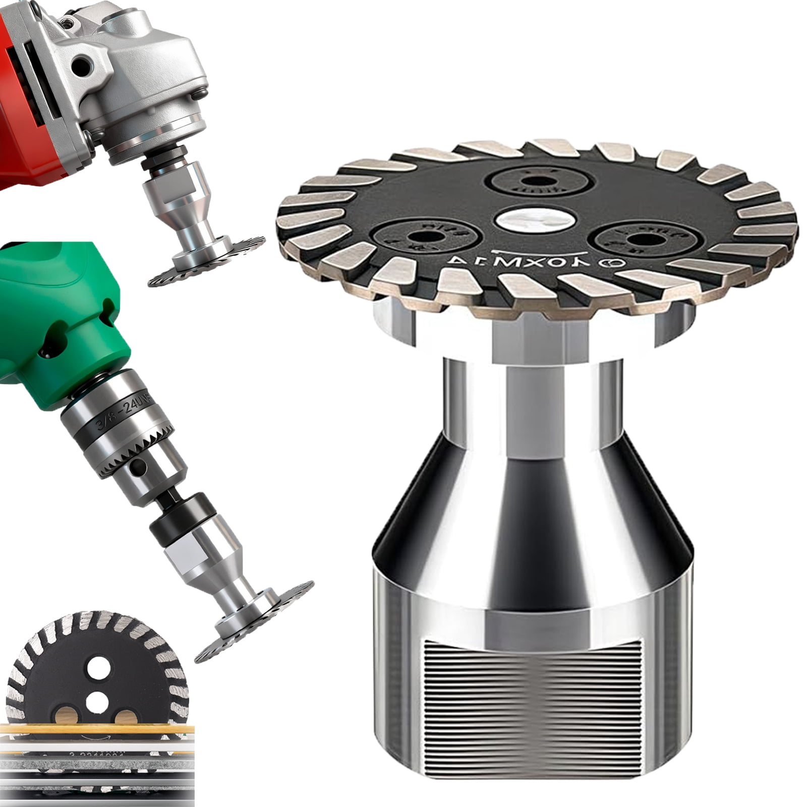 Precision Diamond Carving Wheel – 40mm/50mm High-Density Blade For Angle Grinder, Wet/Dry Cutting, Removable Flange, Fits Granite, Marble, Tile & Porcelain