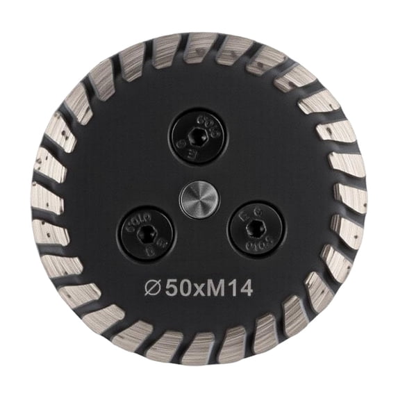 Precision Diamond Carving Wheel (50mm), High-Density Diamond Blade for Angle Grinder, Wet Dry Use Diamond Carving Wheel with/without Removable M14 Flange for Tile Granite Marble(Black,1.9x1.9")