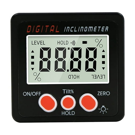 Precision Digital Angle Finder, Robust Aluminum Frame Magnetic Protractor with Backlight for Woodworking Automotive Maintenance, Accuracy 0.2, LCD Display, Auto Power-Off,
