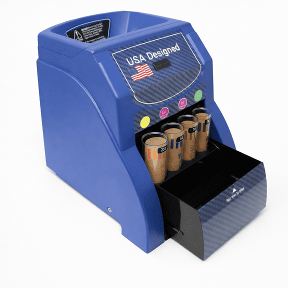Nadex Coins ACS-550 Precision Digital Automatic Coin Sorter and Counter with Batching and Wrapping Capability
