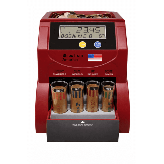 Nadex Coins Digital Coin Counter Sorter and Wrapper Machine, High-Speed Automatic Coin Counting System