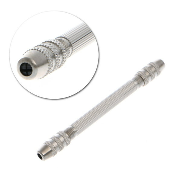 Precision Double End Pin Vise Model Hand Drill Steel Double Spiral End Pin