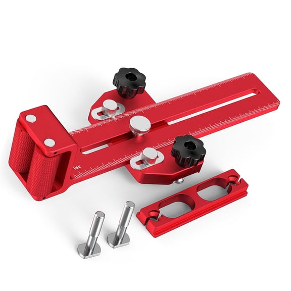 Precision Dual Bearing Aluminum Thin Rip Saw Jig Guide for 3/8 x 3/4 Inches and 1/4 x 3/8 Inches T U Slots Table Cuts Knurl Roller Woodworking Positioning Tool 2 Inches / 5.08 cm