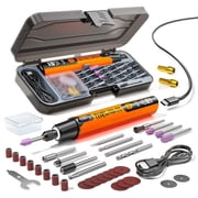 Precision Electric Rotary Tool Pen With Alloy Body 6 Speed LED Screen Forward Reverse Function and USB C Charging Ideal for Engraving Polishing Carving and Drilling