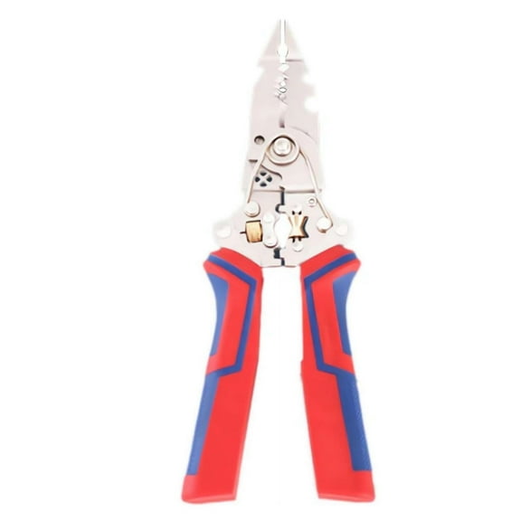 Precision Electrical Stripping Pliers with Voltage Tester for Electricians - Heavy-Duty Wire Cutting Tool with Ergonomic Grip and Integrated Testing Features