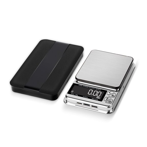 Precision Electronic Scale 500g/100g Digital LCD Count USB Charging Stainless Pocket Kitchen Scales ,Multi Measuring Units