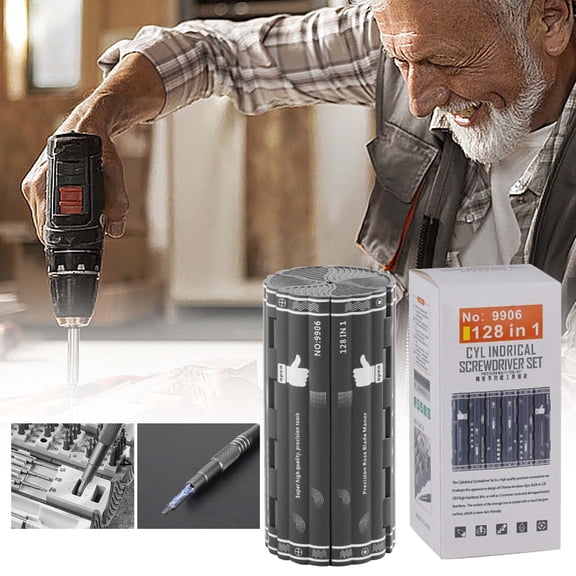Precision Electronics Precision Screwdriver Set Tool Kit with Portable Book-Style Design for Laptops and Devices Build Tips Ergonomic Handles for Precise, 7.5x16 cm, Grey