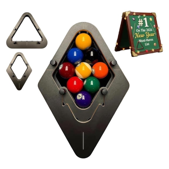 Precision-Engineered Professional Billiard Rack System That Eliminates Gap Billiard Pro Triangle/Diamond Pool Ball Racks Adjustable Pool Table Accessories Gifts for billiards enthusiasts