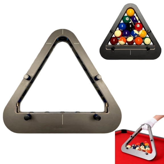 Precision-Engineered Professional Billiard Rack System That Eliminates Gaps,Heavy Duty Solid Wood Billiard 8-Ball/9-Ball Pro Triangle/Diamond Pool Ball Racks,Adjustable Billiards Accessories(8-Ball)