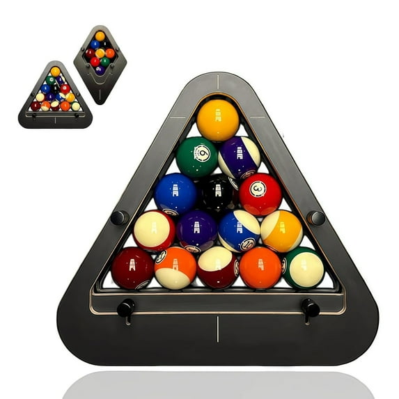 Precision-Engineered Professional Billiard Rack System That Eliminates Gaps, Wood Billiard 8-Ball/9-Ball Pro Triangle/Diamond Pool Ball Racks, for Tournament Play, Delivers Perfect Racks (8-Ball PRO)
