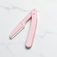 thumbnail image 1 of Beginner Eyebrow Trimmer – Pink Folding Brow Razor – Safe & Precise Hair Shaping Tool, 1 of 5