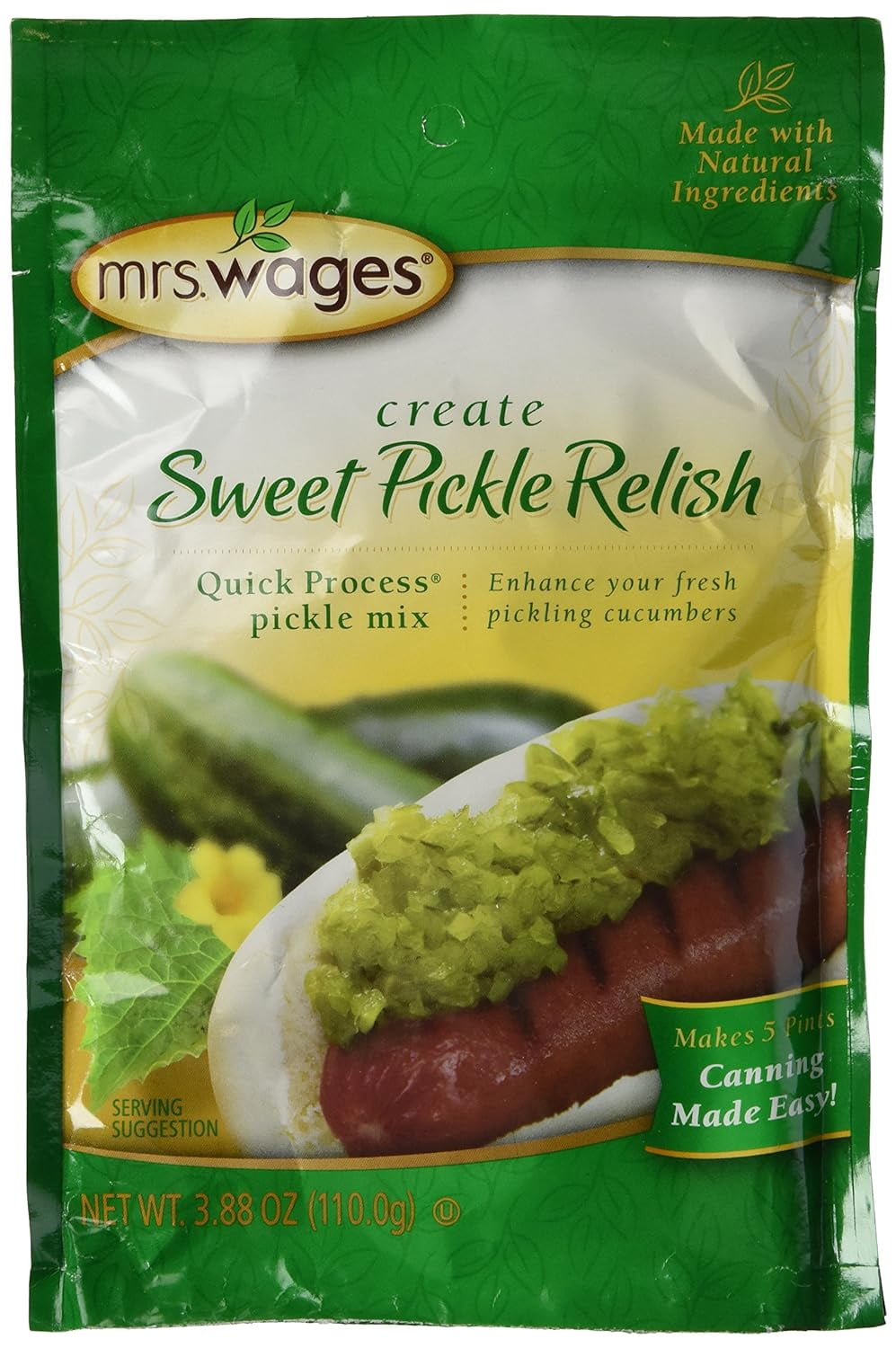 Precision Foods Quick Process Sweet Pickle Relish Mix, 3.88 Ounce