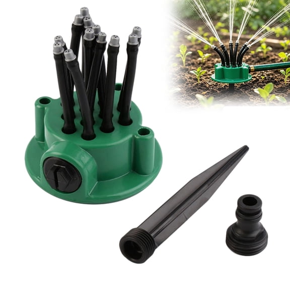 Roof Cooling System 360 Multi Directional Lawn Sprinkler Precision Garden Irrigation with Flexible Spray Nozzles Rotating Multi Arm for Hose Yard Grass(1PCS)