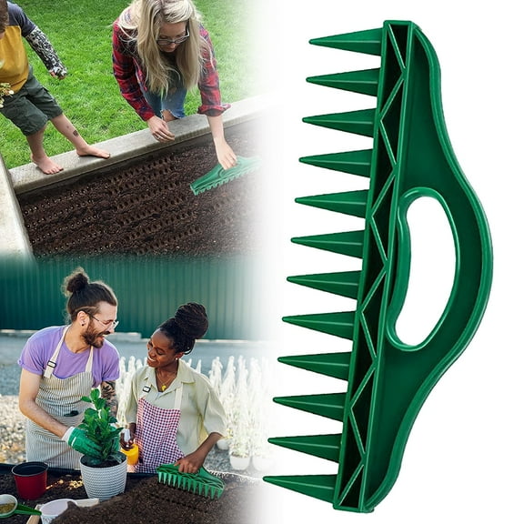 Precision Garden Seeder Tool, Manual Seed Dispenser, Precision Seeder Planter Tool with 12 Holes, Manual Seed Dispenser for Garden Flowers, Vegetables, Saves Time, Efficient, By Kingtowag