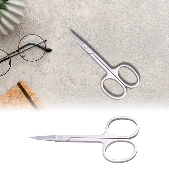 Precision Grooming Scissors, Stainless Steel, 3-Piece for Eyebrows, Nose Hair, Cuticles, By Preplabs