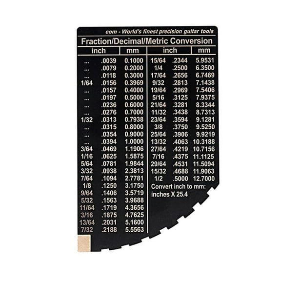 Precision Guitar String Action Gauge Fret Rocker Ruler Luthier Tools
