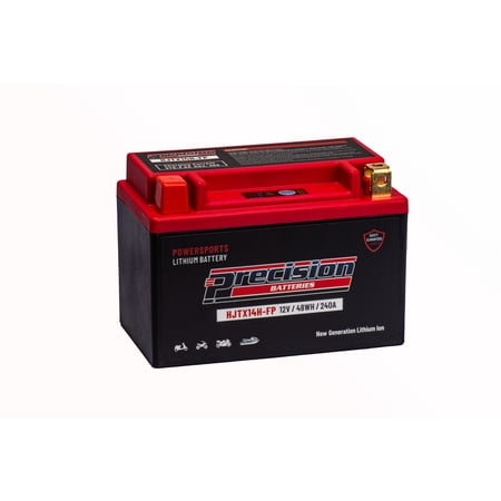 Precision HJTX14H-FP Lithium-Ion Battery Replaces EverStart ES14BS, 12Volts