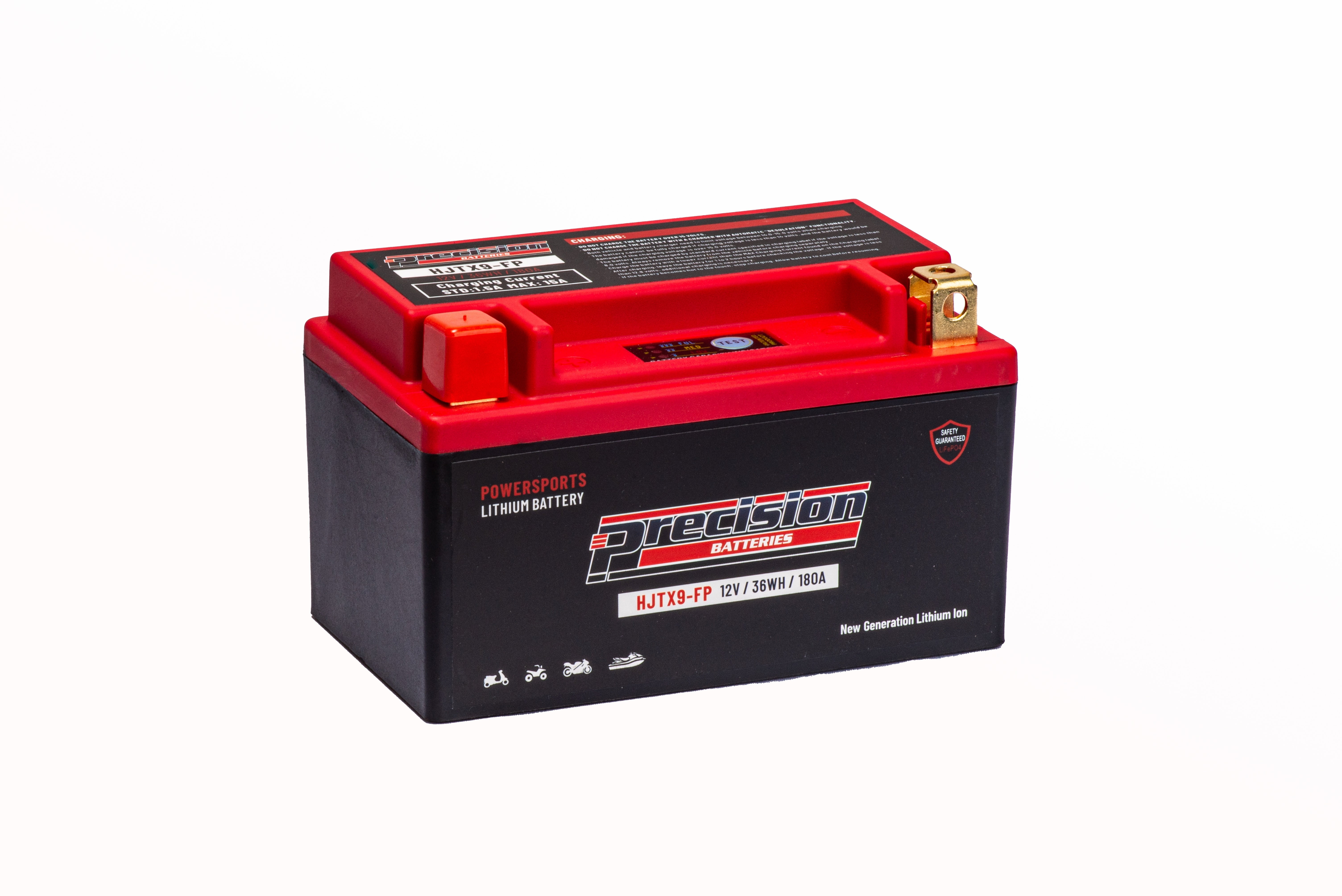 Batterie Lithium Skyrich HJTX9-FP YTX9-BS LiFePO4 12V 15Ah Pour Moto Scooter Quad Cross