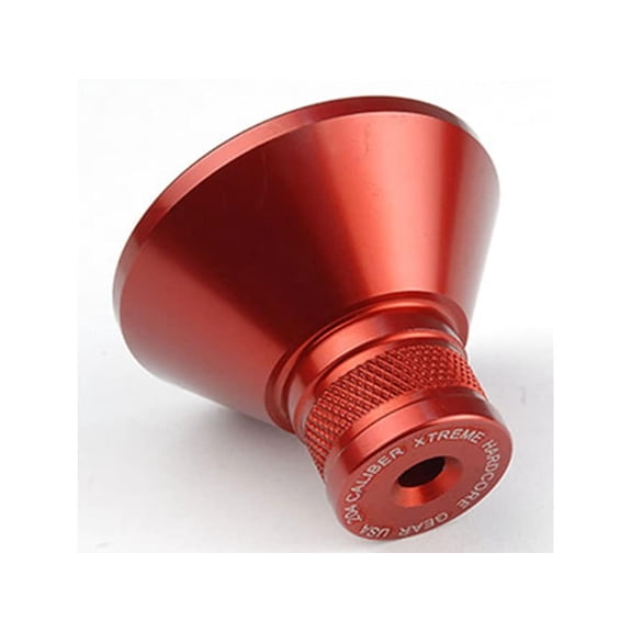 Precision Hardcore Gear Powder Funnel 204 Caliber Machined Aluminum Red