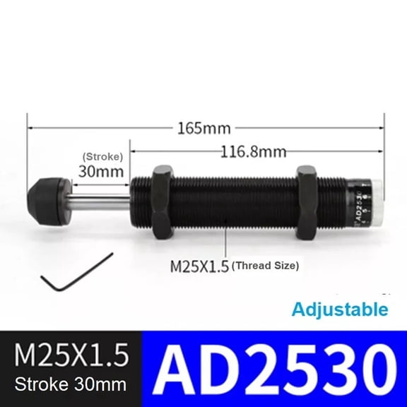 Precision Hydraulic Shock Absorber AC0806-AD3650 Adjustable Buffer Damper With Dual-Output SRHR Stabilizer Automation Equipment