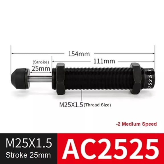 Precision Hydraulic Shock Absorber AC0806-AD3650 Adjustable Buffer Damper With Dual-Output SRHR Stabilizer Automation Equipment
