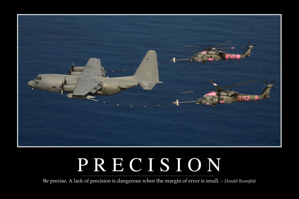 Precision Inspirational Quote and Motivational Poster Canvas Art - Stocktrek Images (34 x 23)