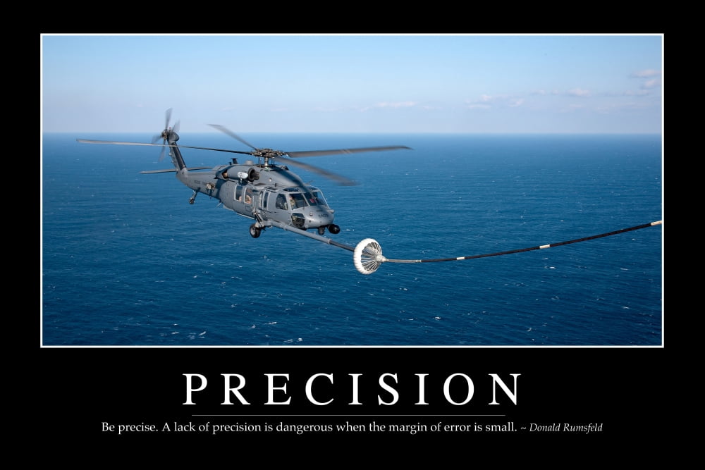 Precision Inspirational Quote and Motivational Poster Canvas Art - Stocktrek Images (34 x 23)