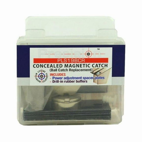 Precision Lock PLS19BCR-BLK Concealed Magnetic Catch - Black