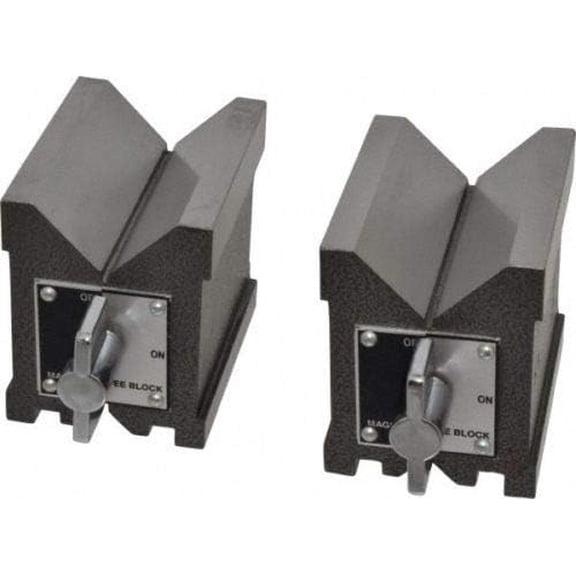 Precision Magnetic Vee Blocks Size 100 x 95 x 75mm V Block Matched Pair Heavy$$Other