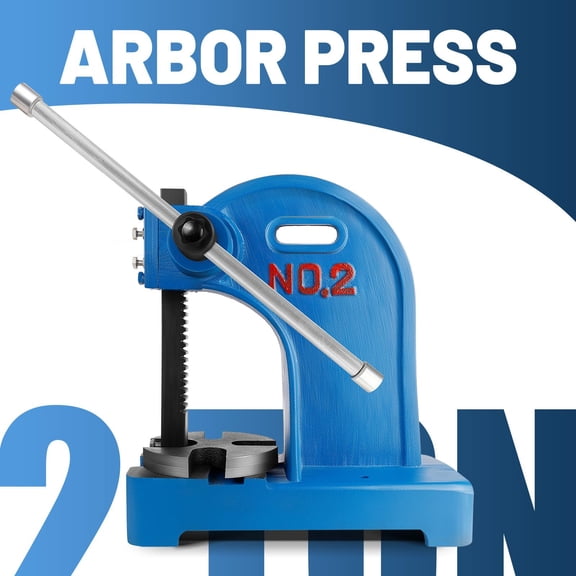 Precision Manual Lever Press, 2 Ton Arbor Press Machine with Ergonomic Ratchet Lever, Manual Desktop Arbor Press with Base Drilled for Stretching