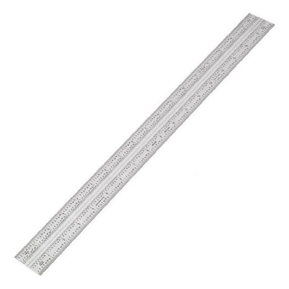 Precision Marking Ruler 18 Inch - Stainless Steel Engraved Rule with 1/64", 1/32", 1/16" Increments - Exact Measurement Tool for Woodworking, Drafting, and DIY Projects 18-Inch Chrome