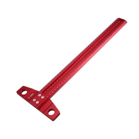 Symkmb Precision Marking T-Rule Carpenter'S Drawing Ruler Woodworking Marking Ruler Standard Aluminum Alloy Ruler Aluminum Alloy Red