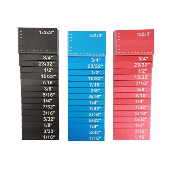 Precision Measuring Tools Woodworking Inch Set Up Blocks for Router Table Saw with Height Gauges and Engraved Marking