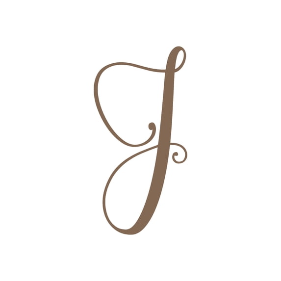 Precision Metal Art INITIAL-J-18BRZ 18 in. Initial Monogram Letter J Steel Laser Cut Wall Art in Bronze