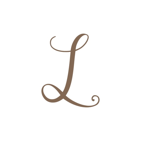 Precision Metal Art INITIAL-L-18BRZ 18 in. Initial Monogram Letter L Steel Laser Cut Wall Art in Bronze