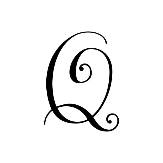 Precision Metal Art INITIAL-Q-24BLK 24 in. Initial Monogram Letter Q Steel Laser Cut Wall Art in Matte Black